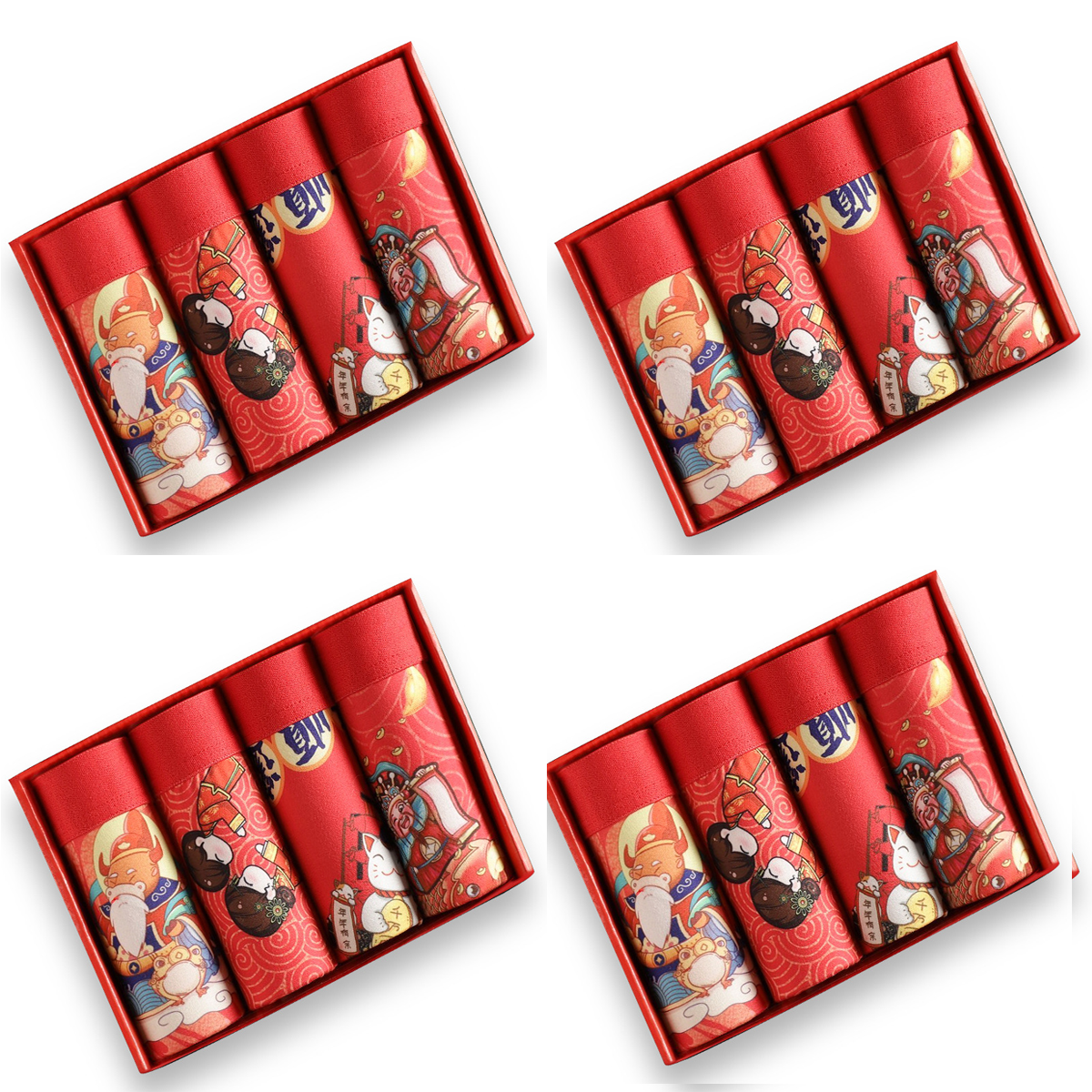 Combo 4 chiếc quần sịt boxer nam hoạt hình thông hơi thoáng khí GQ0303