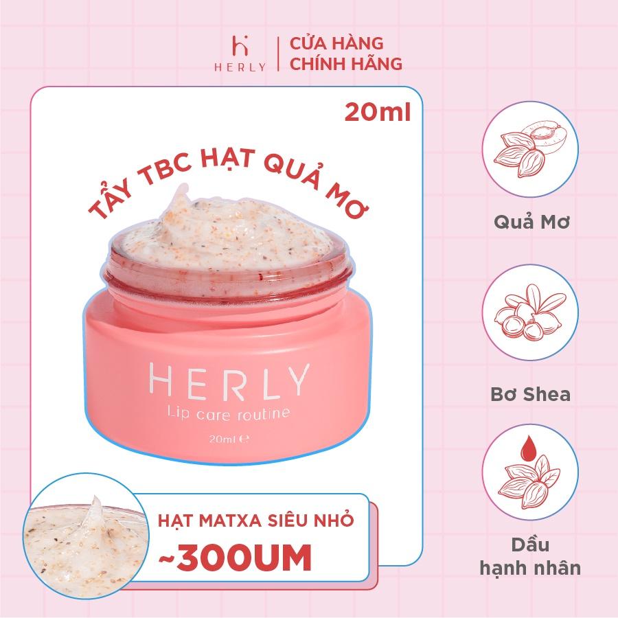 Tẩy tế bào chết môi HERLY Lip Scrub 20ml dưỡng môi mềm mịn