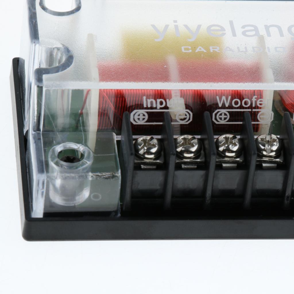 Car 12V Treble Bass 2 Way Audio Frequency Divider Speaker Crossover Filters