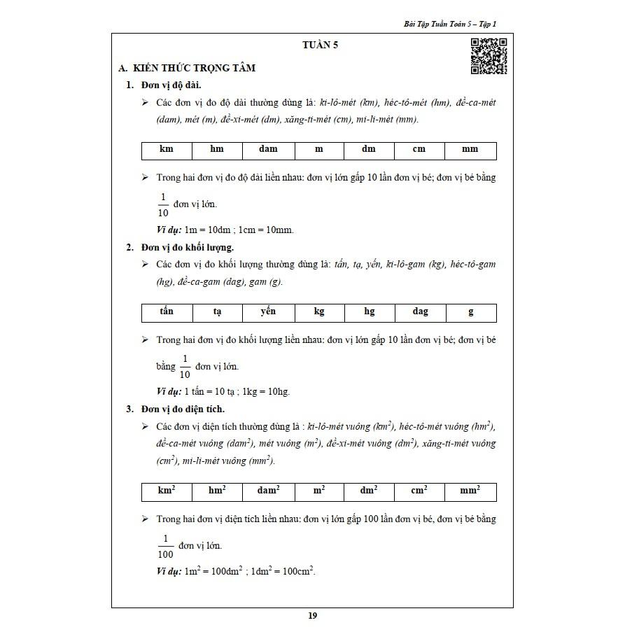Sách - Bài Tập Tuần Toán 5 - Tập 1