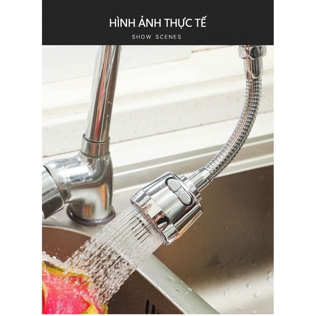 Đầu vòi rửa chén bát tăng áp, điều hướng xoay 360 độ, 3 chế độ, tiết kiệm nước, phù hợp với nhiều loại vòi