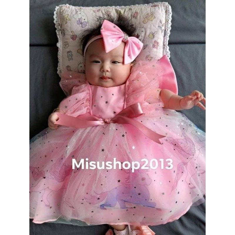 Váy cao cấp bé gái pony hồng 6kg-21kg