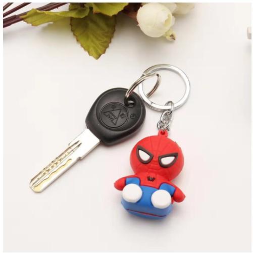 Móc khóa siêu nhân người nhện 2,5cm hàng inox không rỉ