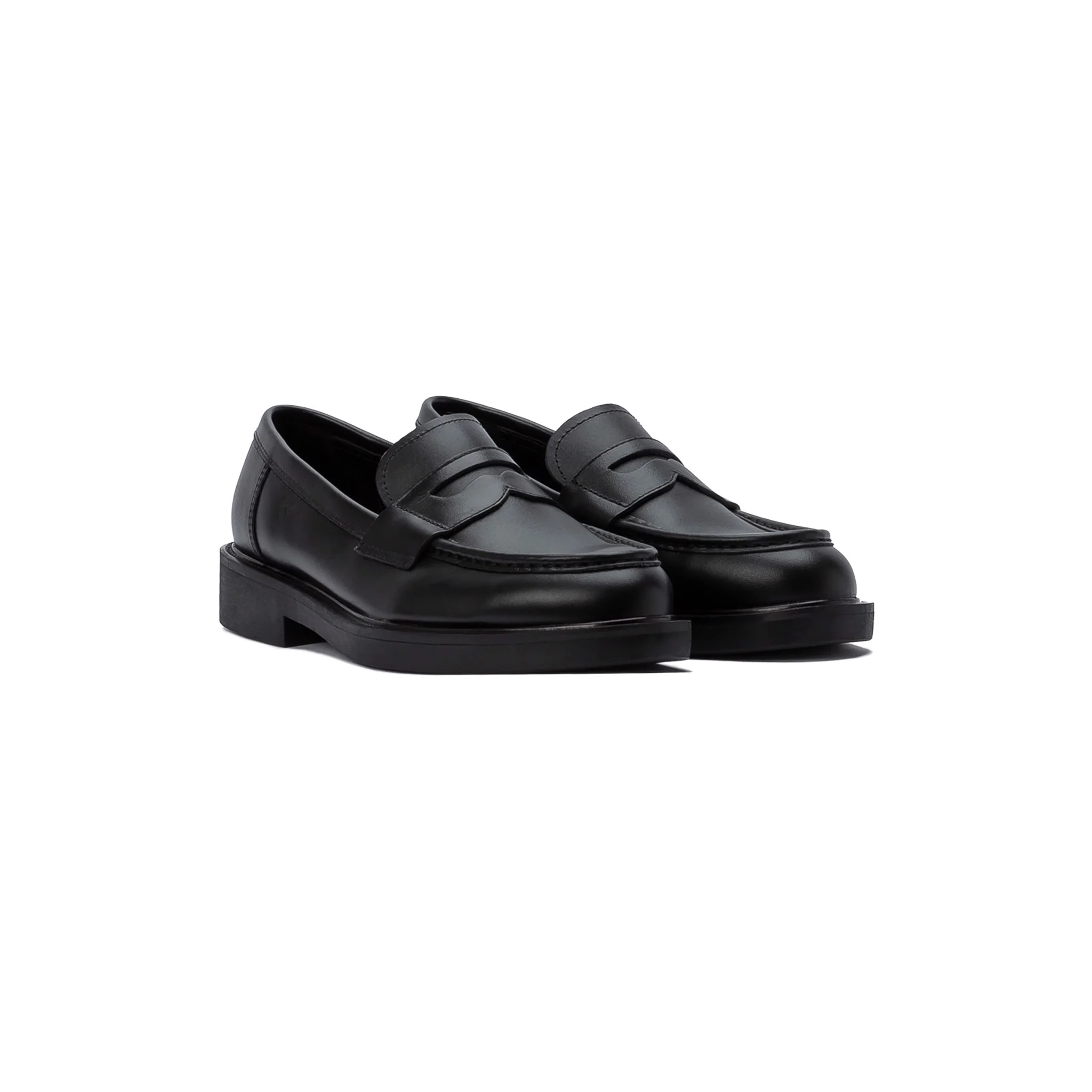 Giày Nam Loafer Penny Black Thời Trang Cao Cấp Tăng Chiều Cao 4cm