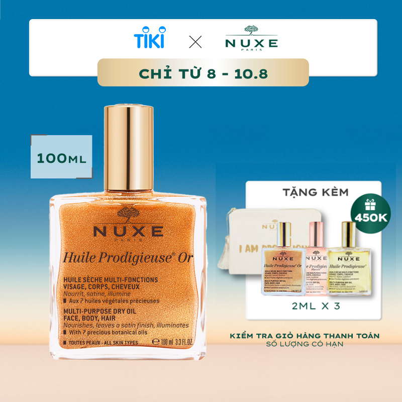 Dầu khô có nhũ Nuxe Huile Prodigieuse Shimmering Dry Oil 100ml