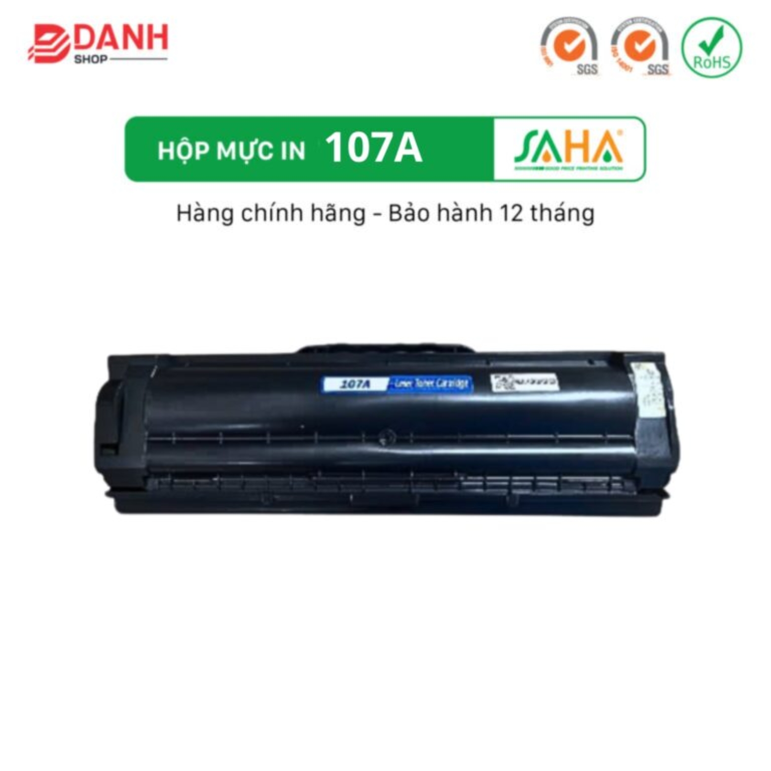 HỘP MỰC IN 107A SAHA - Hàng chính hãng - Dùng cho máy in HP Laser Jet 107A, 107W, 135A, 135W, 135FNW