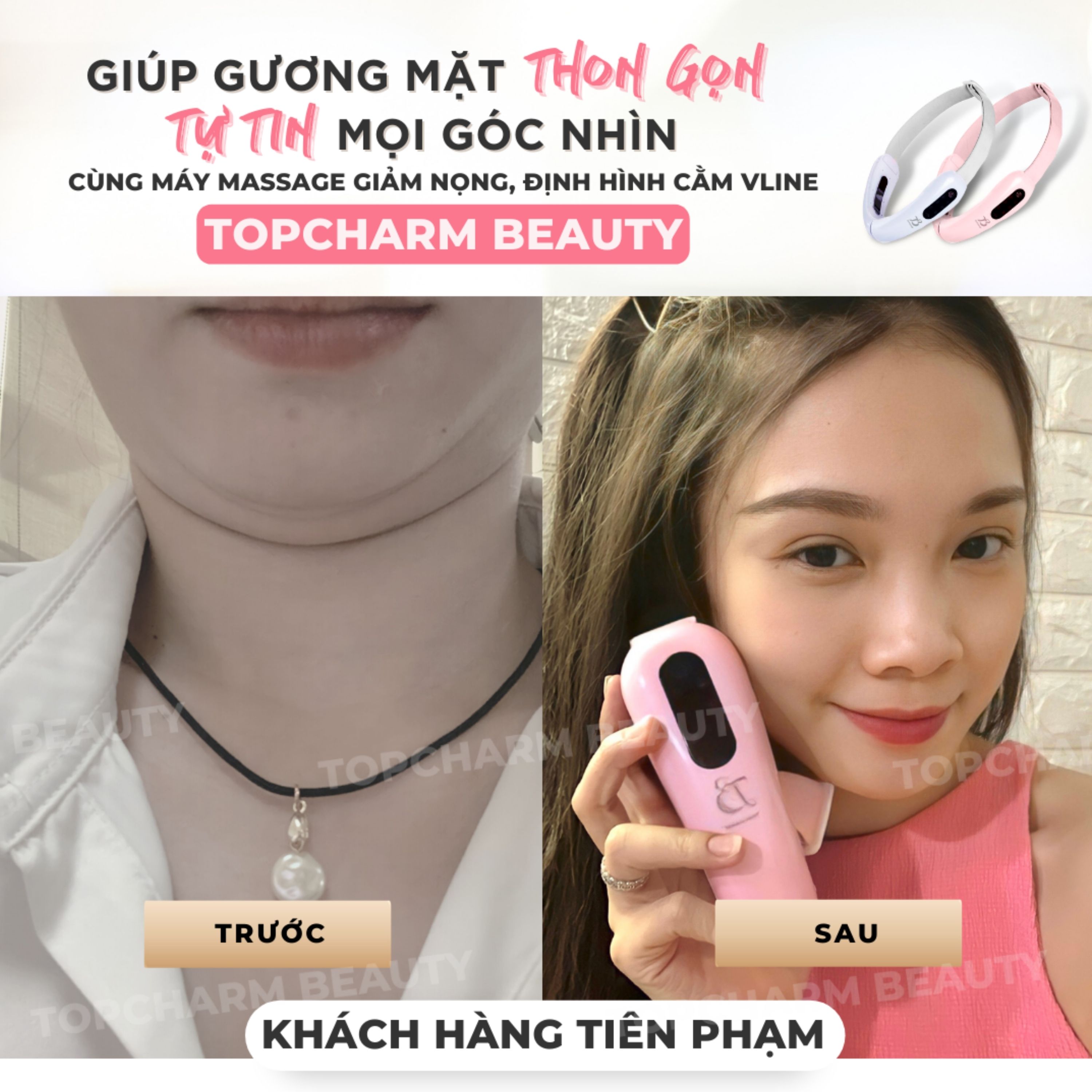 Máy nâng cơ trẻ hoá da giúp thon gọn tạo cằm V-Line TOPCHARM