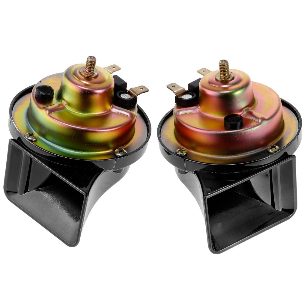 2 Pieces Basin Type Speaker Auto Car Universal Used 4A Dual-tone Snail Horn