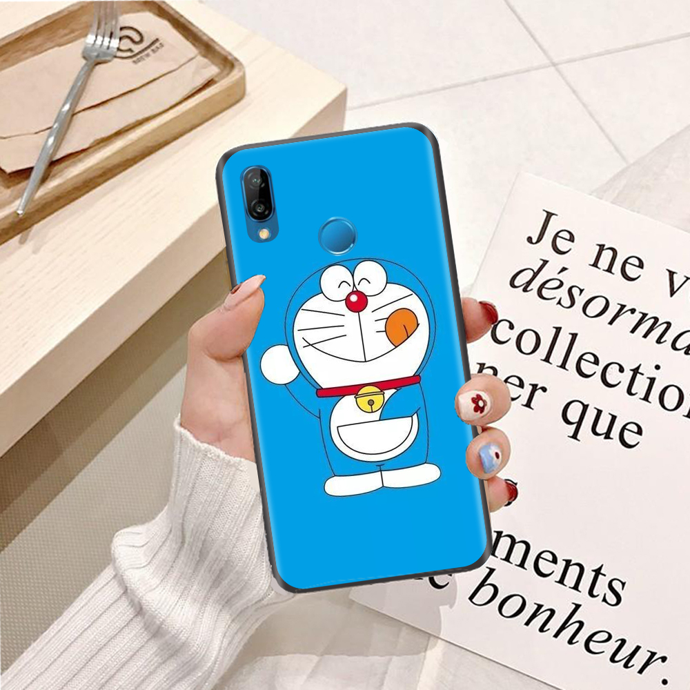 Ốp lưng điện thoại Huawei Nova 3E viền silicon dẻo TPU  hình Doremon Nhảy Múa - Hàng chính hãng