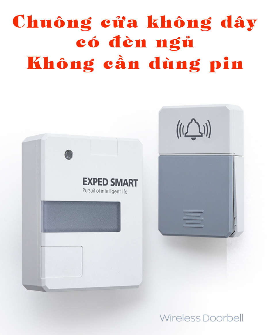 Chuông cửa Không dây Không cần dùng pin Mua 1 lần dùng mãi mãi