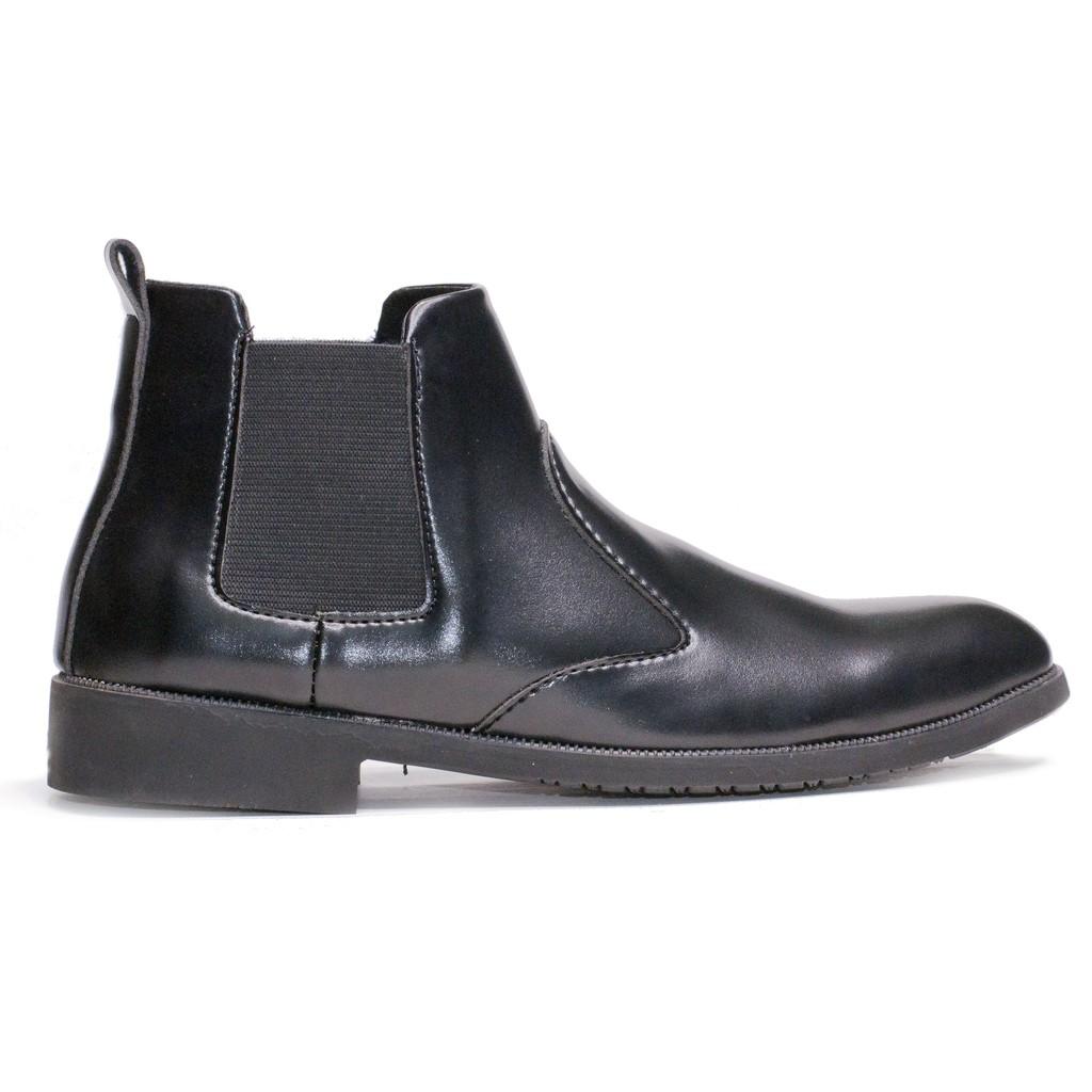 Giày Chelsea Boot Nam Cổ Chun Da Nhám Màu Đen Đế Khâu Rất Chắc Chắn - CB520-NHAMCHUN (V)