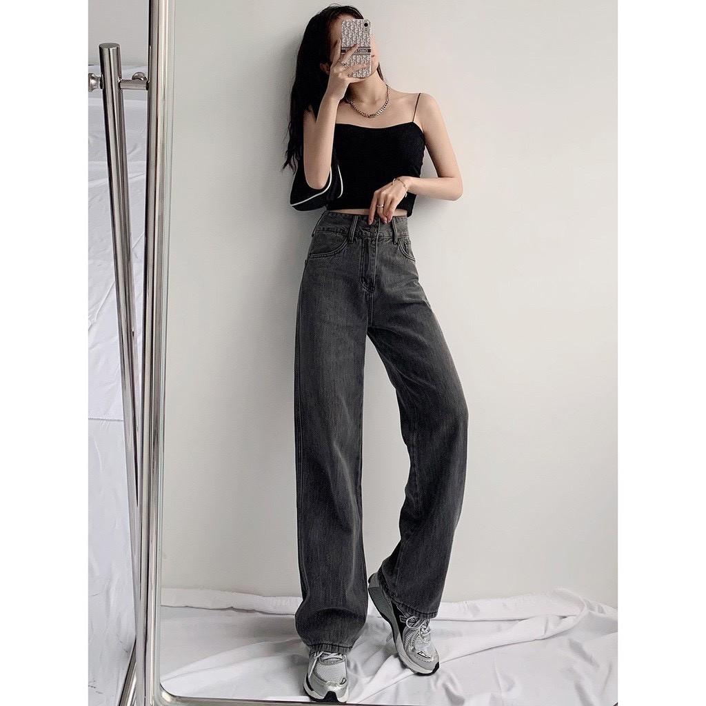 Quần jean ống suông màu xám - HOT- chuẩn dáng 231 XÁM