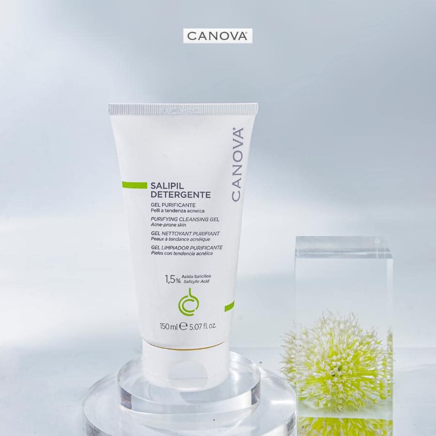 Gel rửa mặt giảm mụn, thanh lọc da Canova Salipil Detergente 150ml