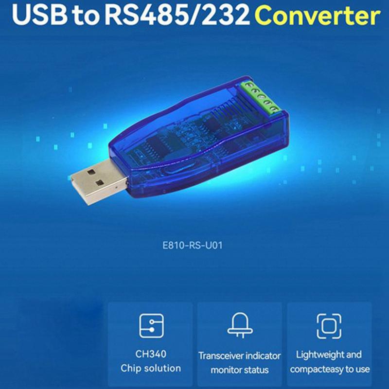 Industrial USB to RS485 RS232 Converter Upgrade Protection RS485 Converter Compatibility V2.0 Standard RS-485 Connector
