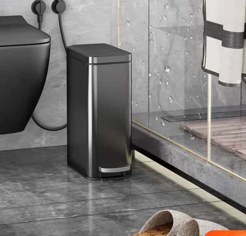 Thùng Rác Inox Phòng Tắm Nhà Vệ Sinh, Thùng rác inox 8 lít phòng ngủ