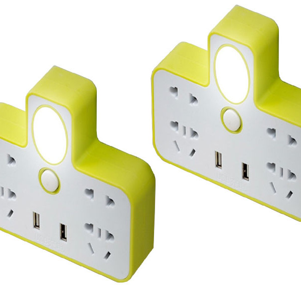 Bộ 02 ổ cắm điện tích hợp cổng usb và đèn ngủ tiện dụng