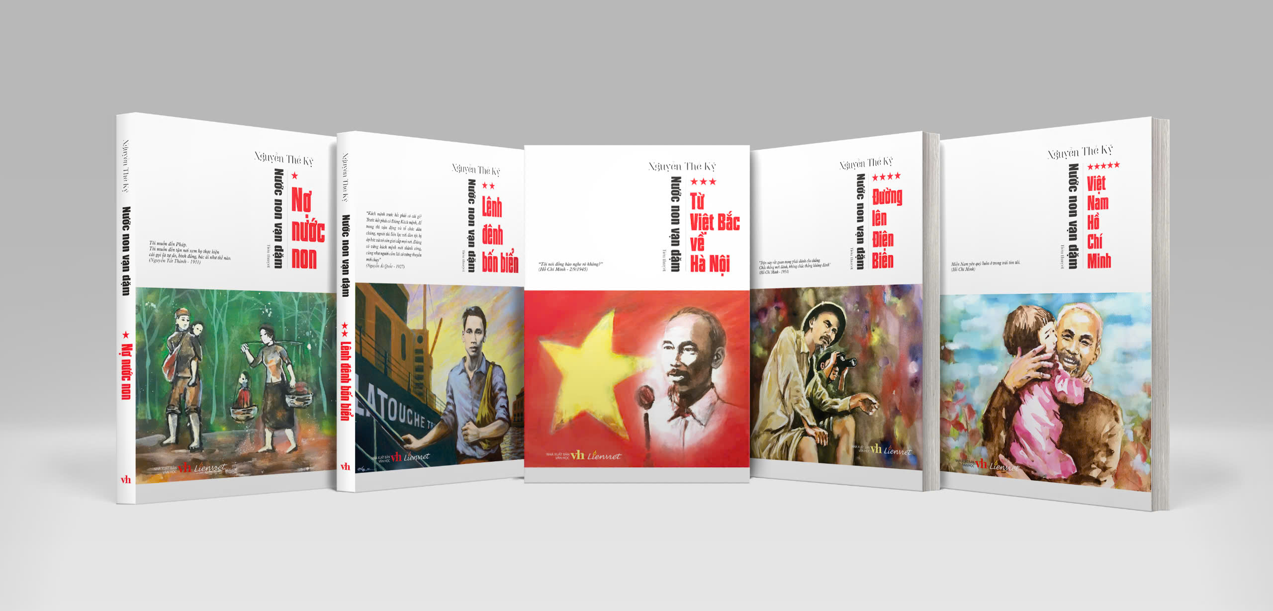 (Boxset trọn bộ 5 tập) Bộ tiểu thuyết Nước Non Vạn Dặm – Nguyễn Thế Kỷ – Liên Việt Books