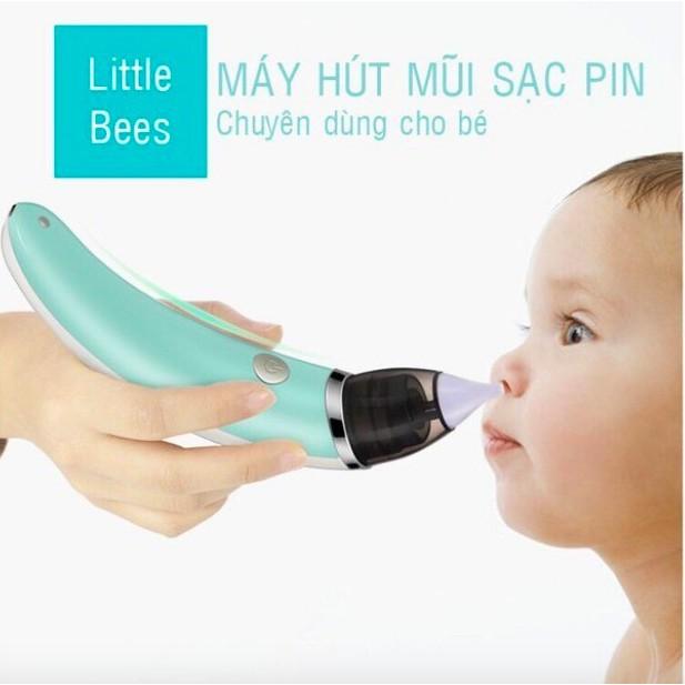 Máy hút mũi ĐIỆN TỬ LITTLE BEES ĐẦU SILICONE MỀM - Máy Hút Mũi Tự Động Thông Minh Dành Cho Bé