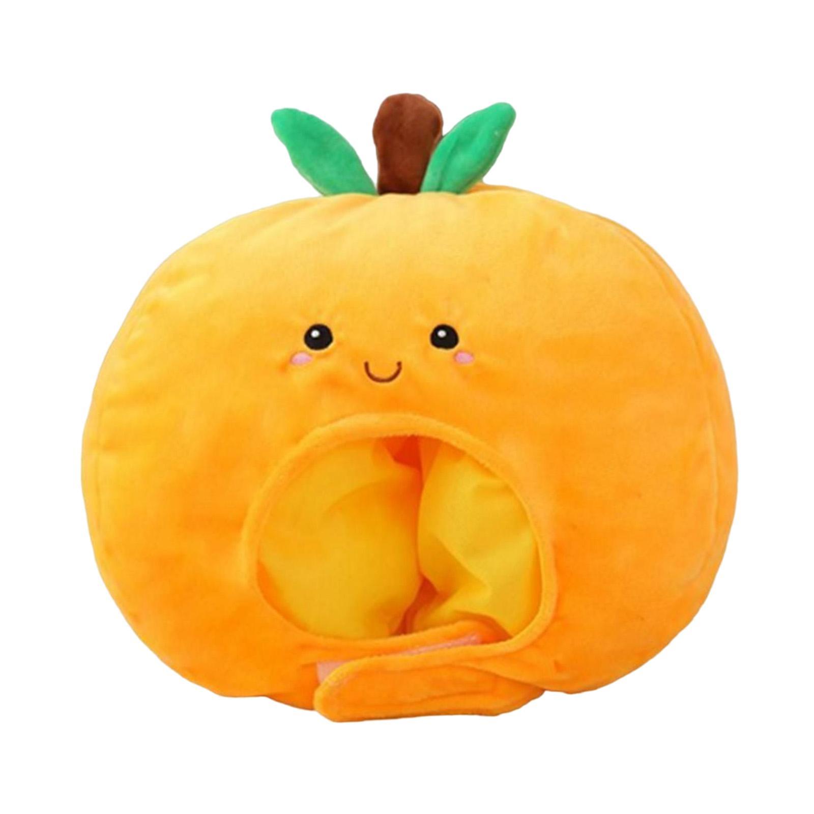 Plush Fruit Headgear Hat Plush Orange Birthday Photo Props Festival Costume Caps Adult