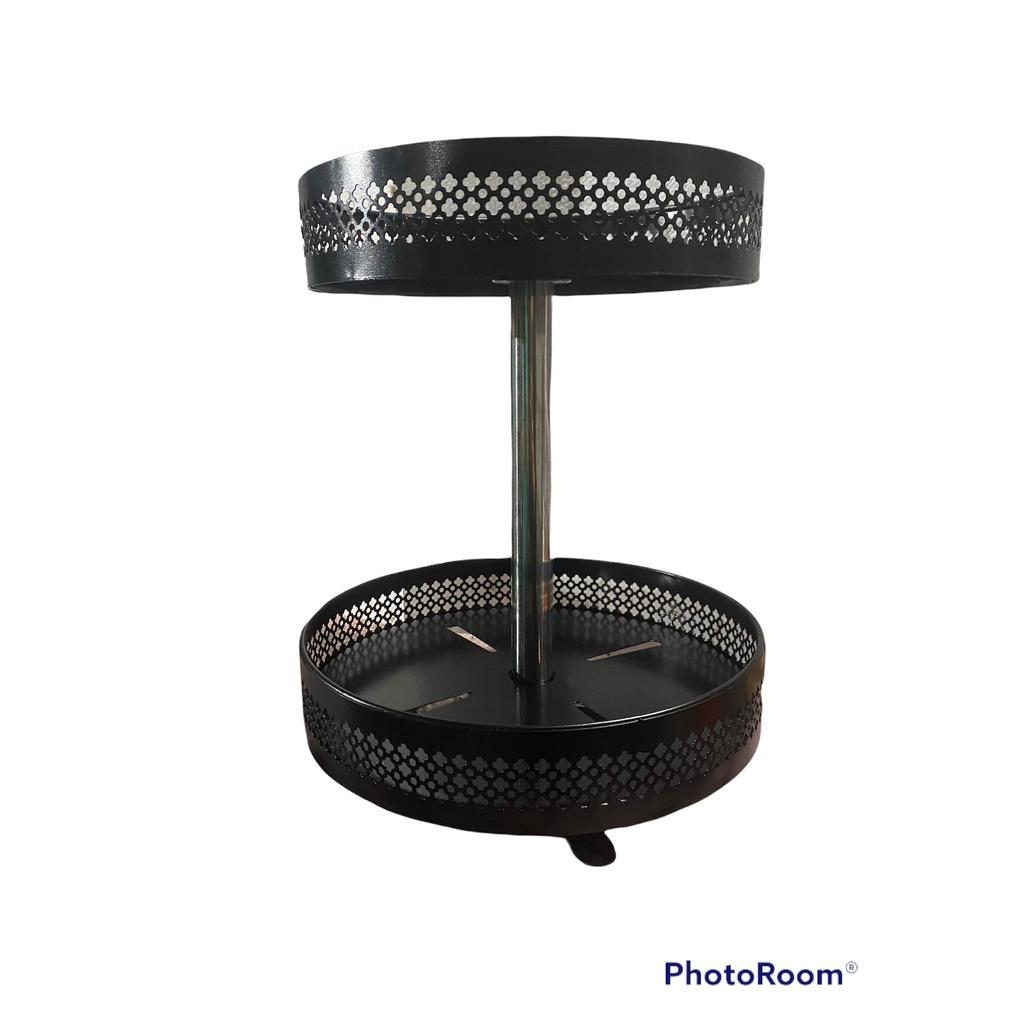 Kệ gia vị xoay , kệ đựng gia vị vuông tròn xoay 360 độ bằng thép sơn tĩnh điện 2 tầng 3 tầng chắc chắn bện đẹp tiện ích