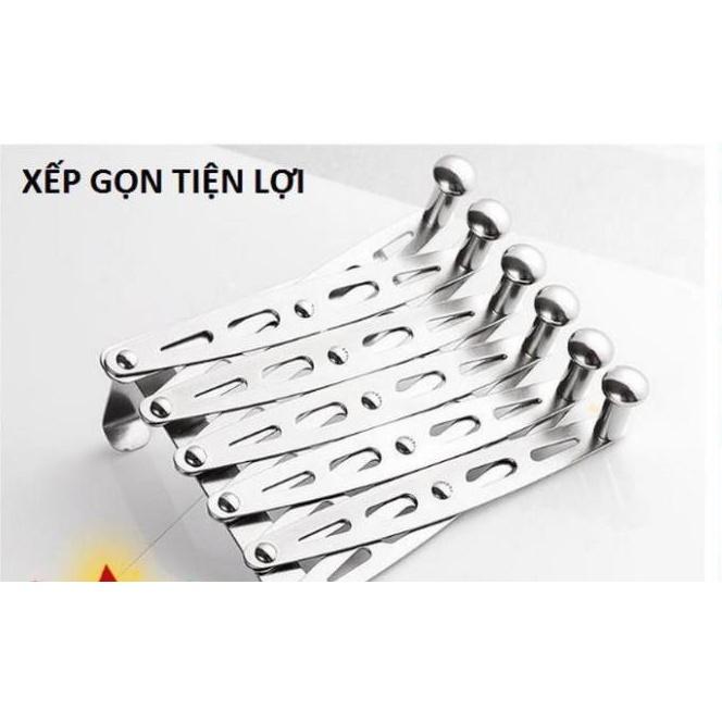 MÓC TREO ĐỒ SAU CỬA INOX HÌNH ZICZAC CO DÃN