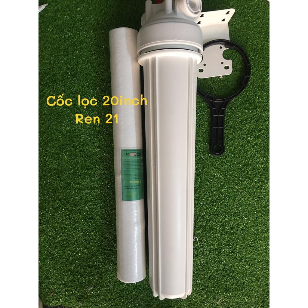 Cốc lọc 20inch Ren 21 (kèm lõi, giá treo, 2 co 21)