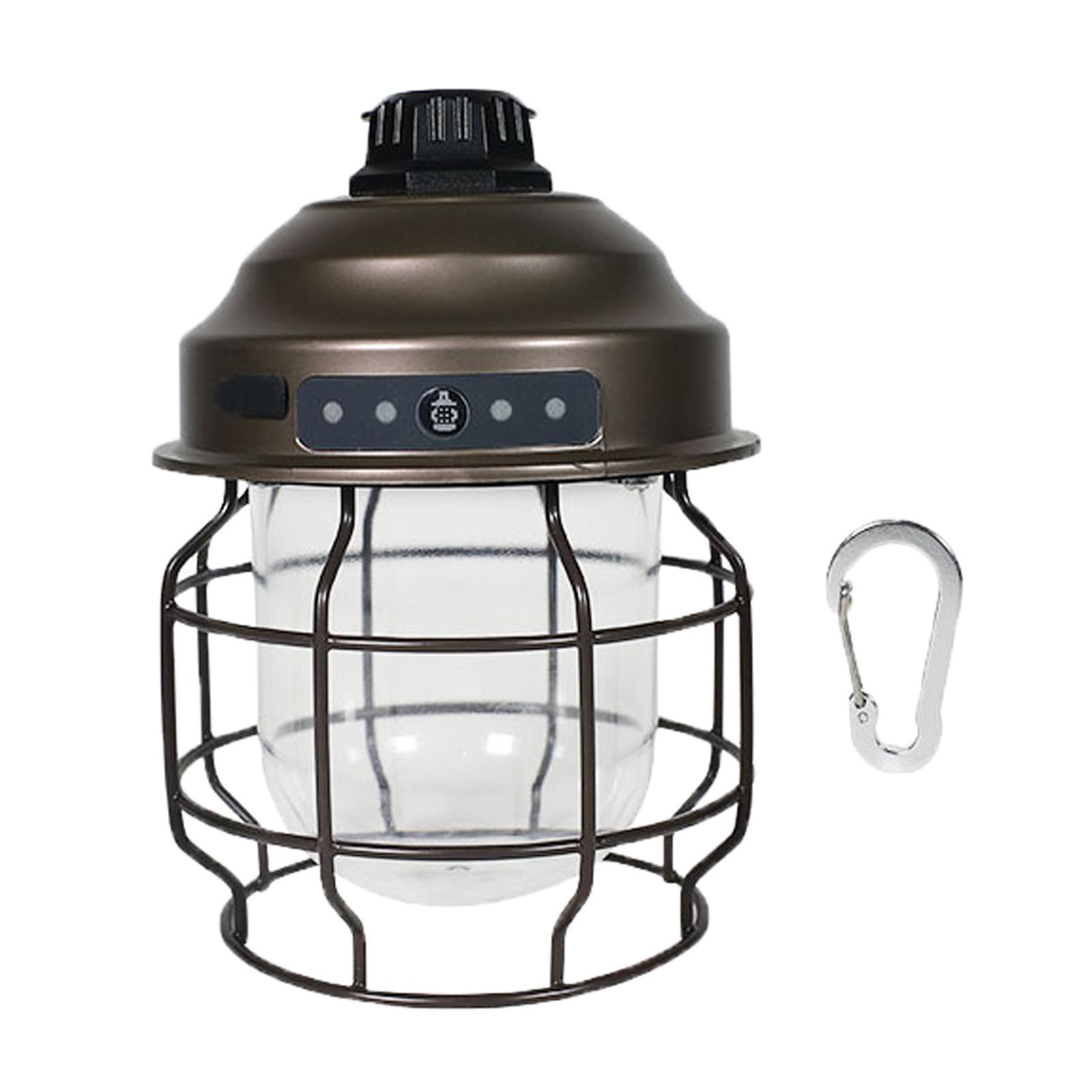 Camping Lantern LED Light Tent Lamp Rechargeable   Dimmable for Hiking - Copper