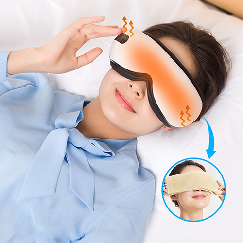 Máy massage mắt áp suất khí sưởi nóng Bluetooth Eye Care cải tiến mới (Tặng kèm 2 mặt nạ đắp mắt)