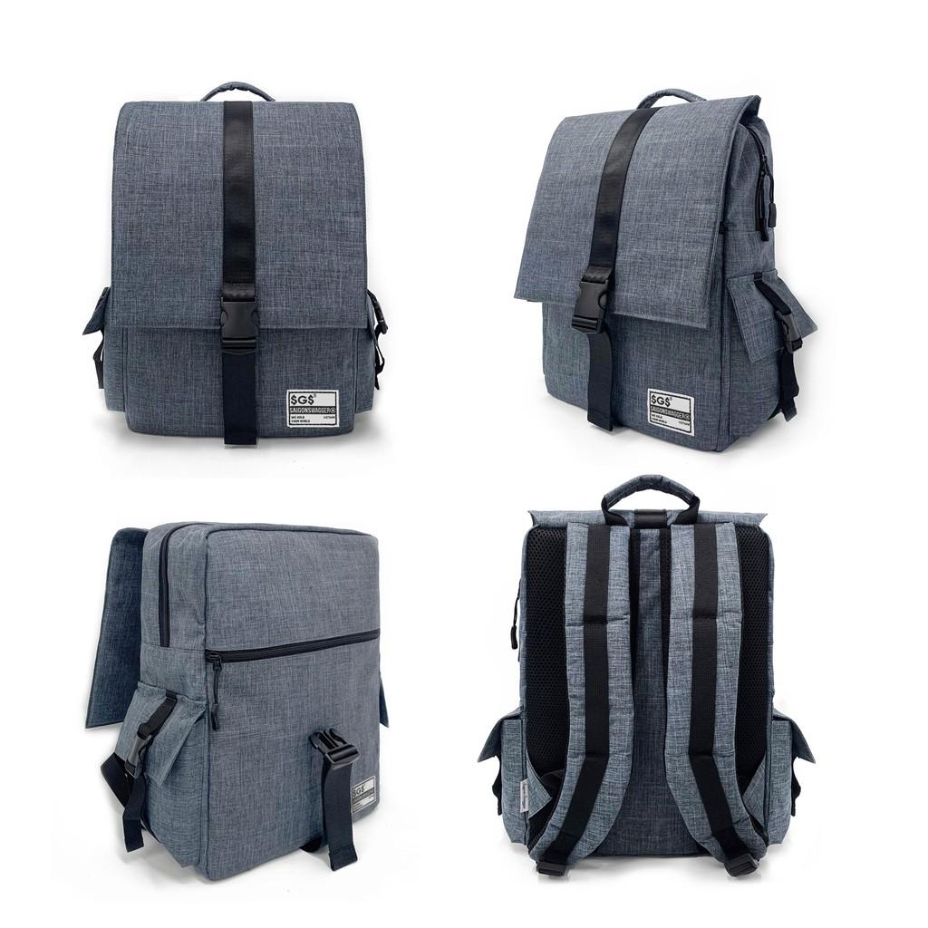 Balo Nắp Dài SAIGON SWAGGER SGS Flapped Backpack-Ngăn Chống Sốc 15inch