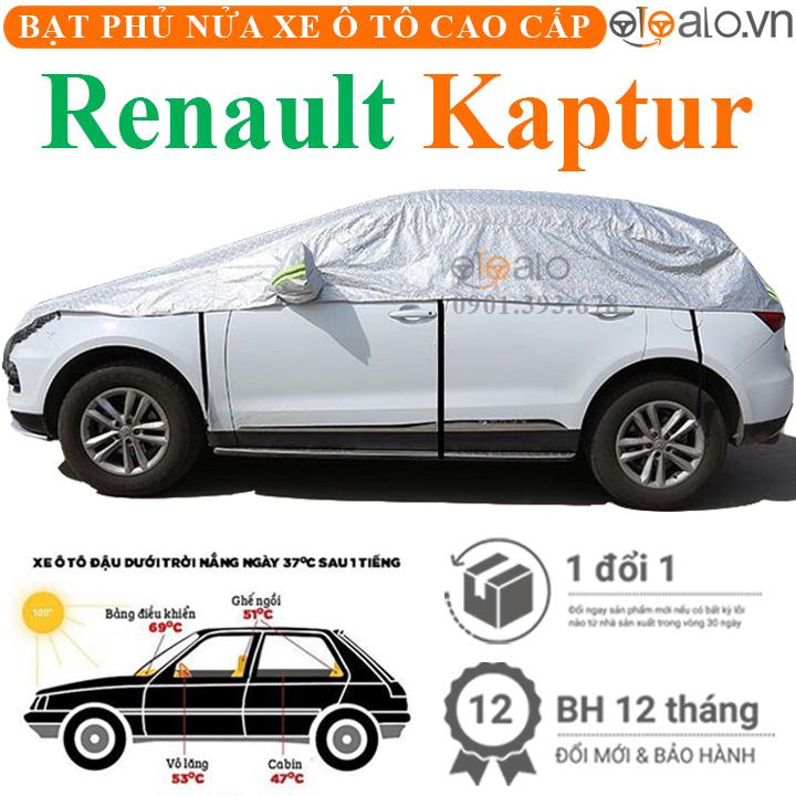 Hình ảnh Bạt trùm phủ nửa nóc xe Renault Kaptur cải dù 3 lớp cao cấp BPNX - OTOALO
