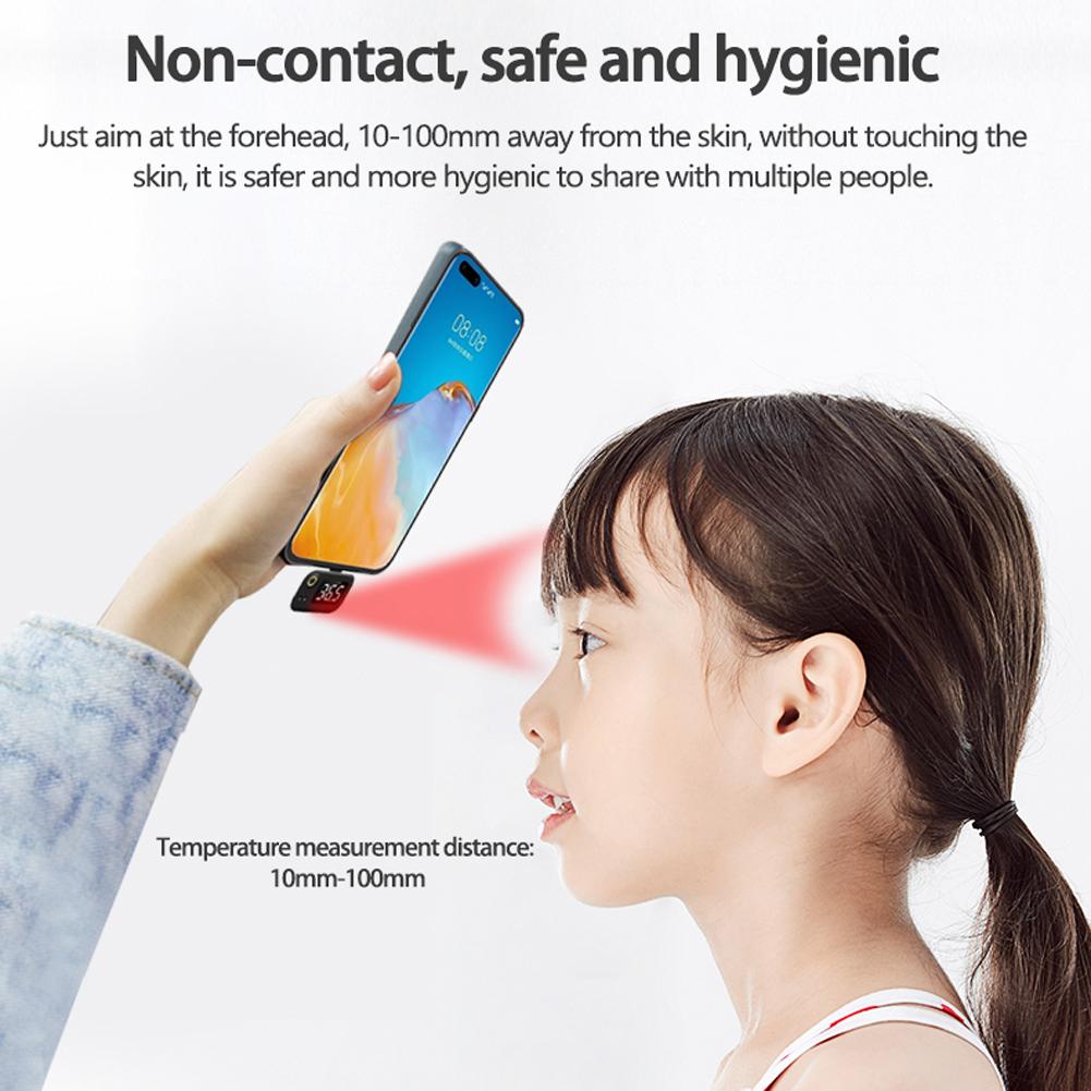 USB Intelligent Thermometer Portable Mini Cell Phone Thermometer Infrared Thermometer with Type-C Joint