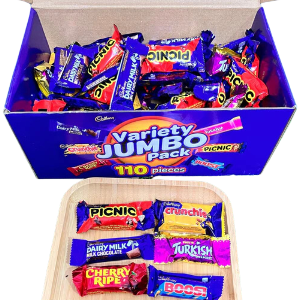 Socola thanh Cadbury Variety Jumbo hợp 6 vị 1.56kg Úc - Giúp bổ sung dinh dưỡng, khoáng chất và năng lượng - OZ Slim Store
