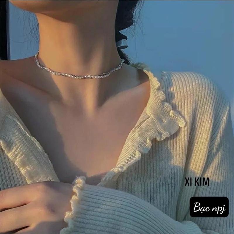 Dây chuyền đôi choker ️ Siêu hot ️hàng xi kim chuẩn đẹp