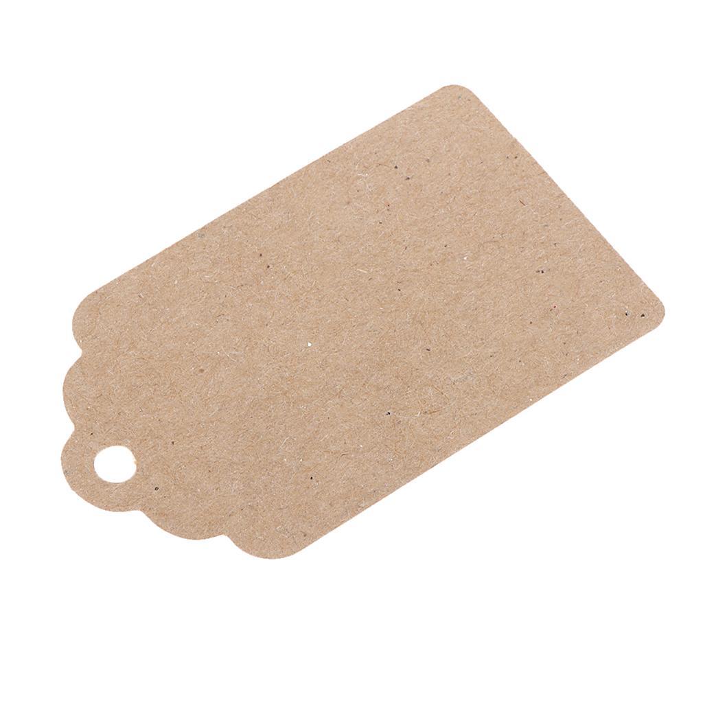 100pcs Set Christmas Kraft Paper Labels Christmas Hanging Gift Tags