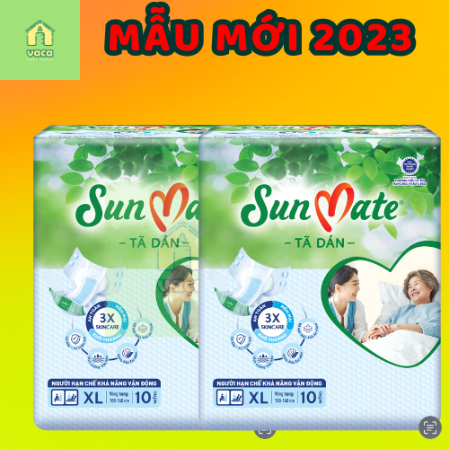 Combo 2 Tã Dán Người Lớn SunMate G2 Size XL10 (10 Miếng)