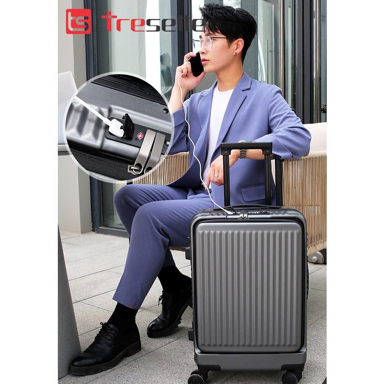 BFQ2ST500KTL: giảm 8% cho đơn từ 500K Vali sập du lịch cao cấp nhập khẩu Hàn Quốc Tresette 2908 Có Ngăn Đựng Latop Sang Trọng Cổng Sạc USB
