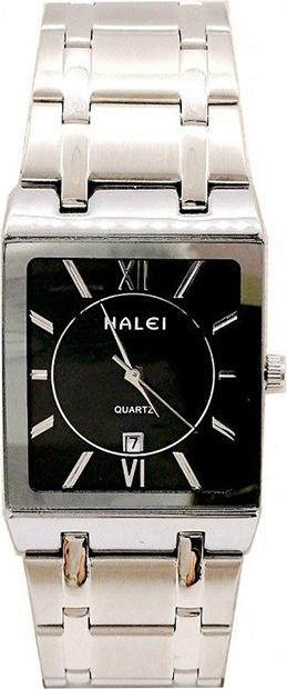 Đồng hồ nam HALEI 564 mặt vuông thời trang cao cấp - MẶT ĐEN DÂY TRẮNG