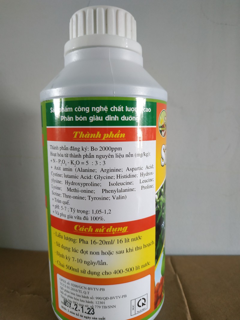 Phân bón vi lượng SIÊU BUNG ĐỌT biomax cho cây trồng - 500ml