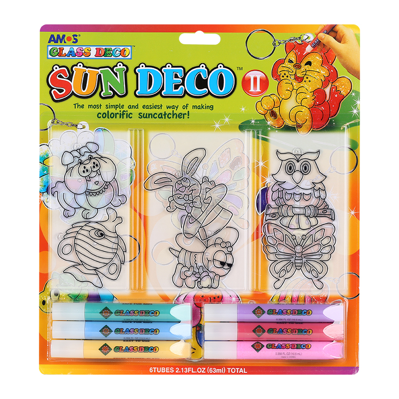Bộ Bút Vẽ Trang Trí Amos Glass Deco Sun Deco II SD10B6-D1