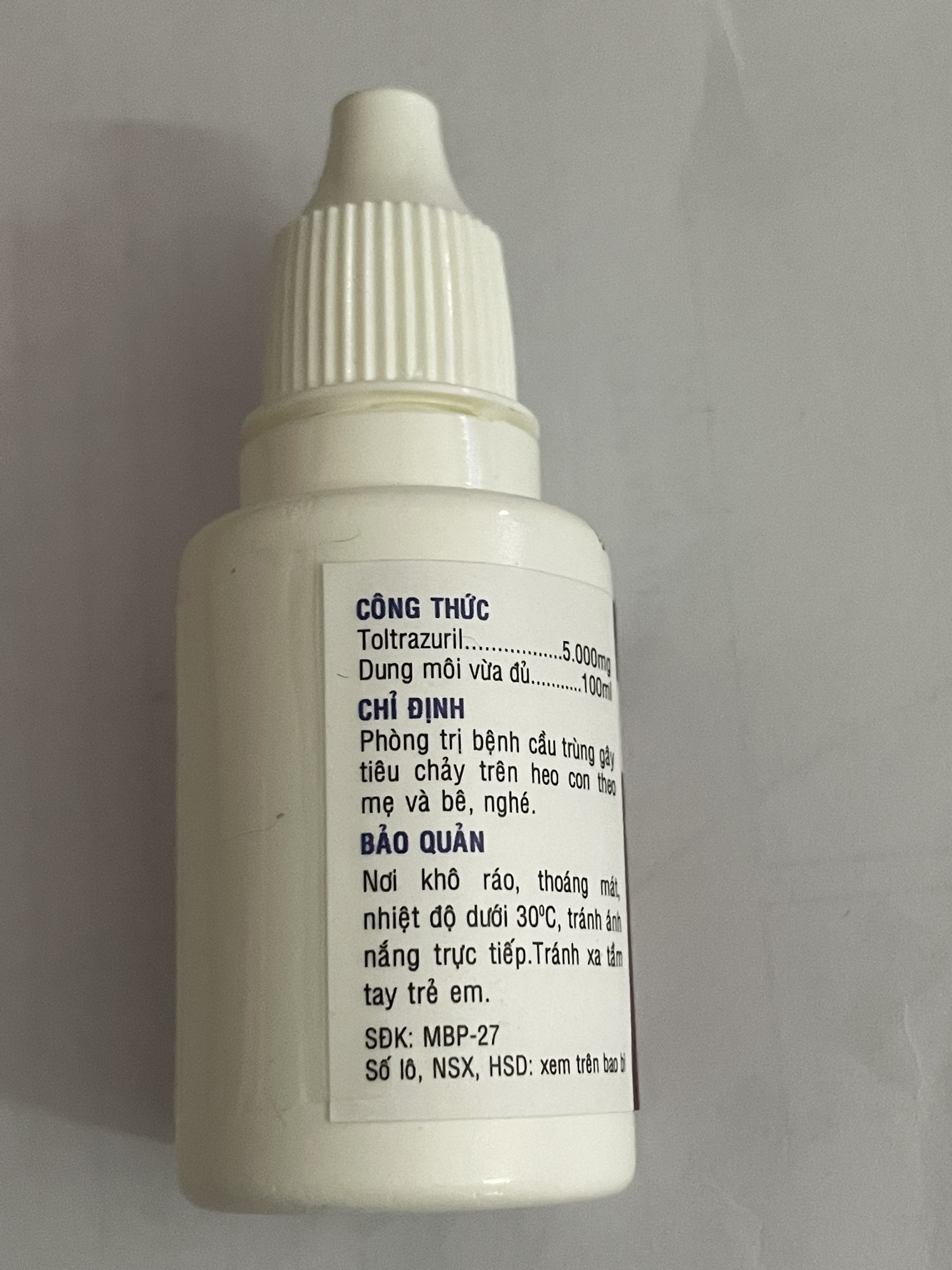 MEBI COX 5% 10ML - ĐẶC T.R.Ị CẦU TRÙNG TRÊN HEO CON