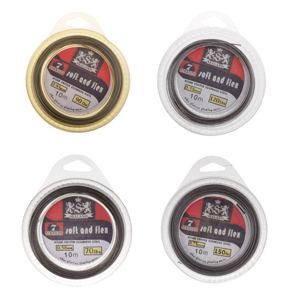 10m Durable Stainless Steel Coating Fishing Wire Leader Jigging Line Trace 70/90/120/150LB