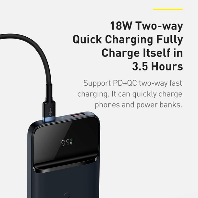 Pin dự phòng sạc nhanh không dây tích hợp nam châm Baseus Magnetic Wireless Quick Charging Power Bank (10000mAh, USB + Type C, QC/ PD 20W Quick Charge, )