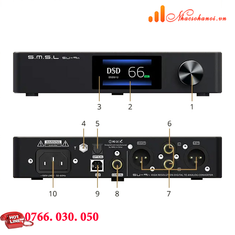 Siêu Phẩm DAC SMSL SU9n Cực Kỳ Chất lượng-Chất Âm Trong Trẻo-Hàng Chính Hãng