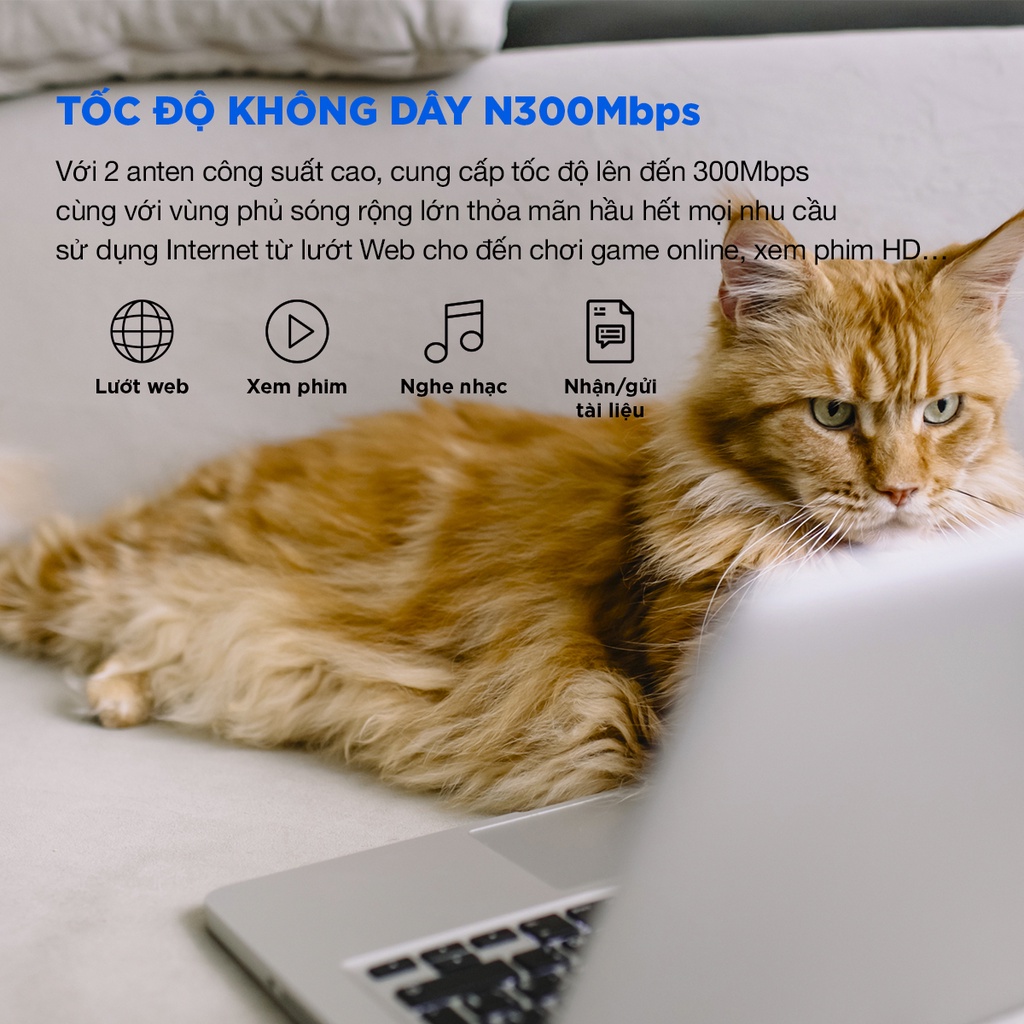 Bộ thu phát sóng ,Kích sóng wifi chuẩn N 300Mbps Totolink EX200 - Hàng Chính Hãng