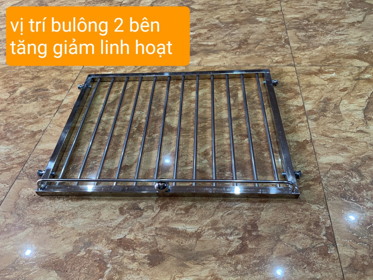 Giá gầm bếp , kệ để đồ nhà bếp inox 304 .kt 100 x 50 cm