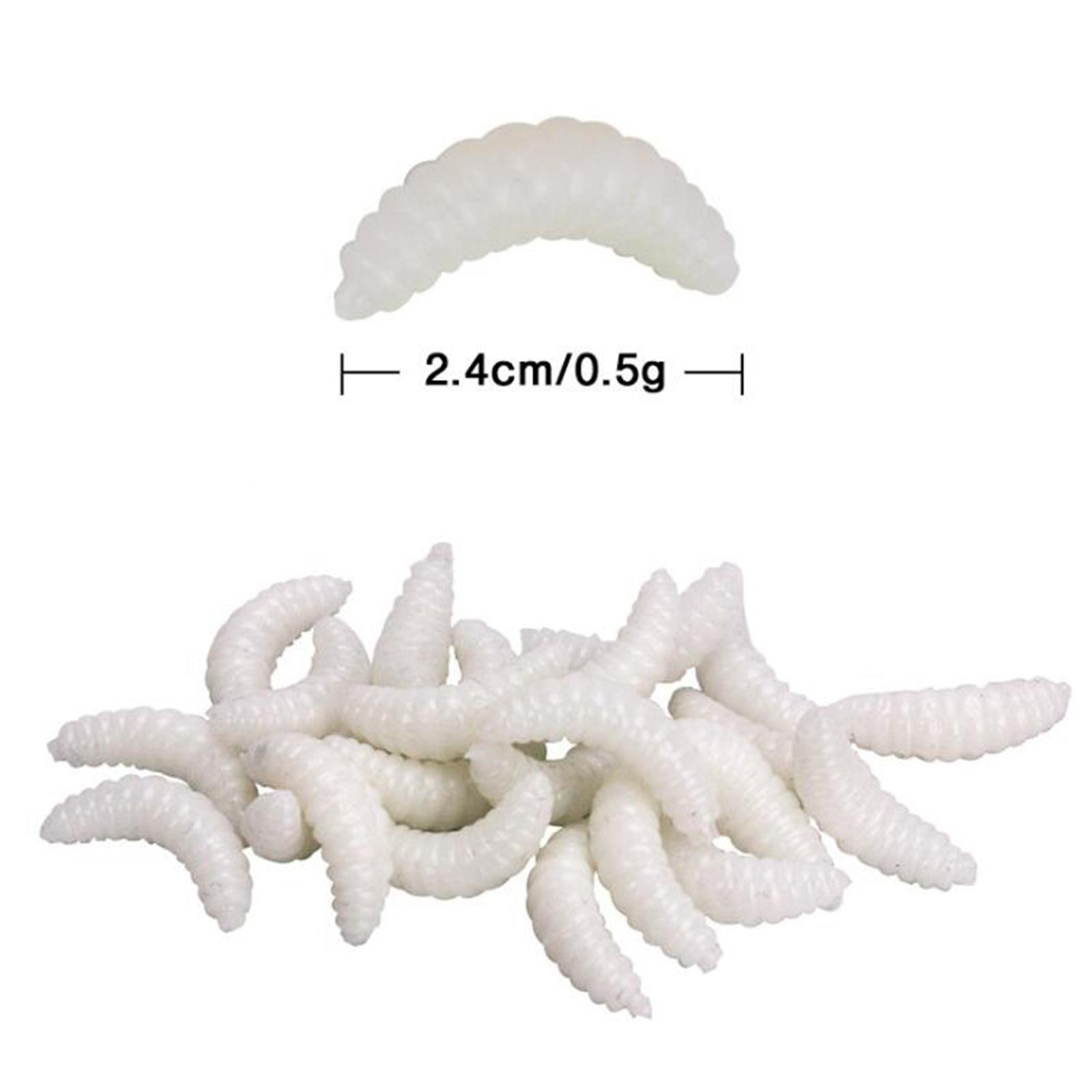 Fishing Lure Soft Plastic Worm Larva Grub Baits Freshwater Tackle