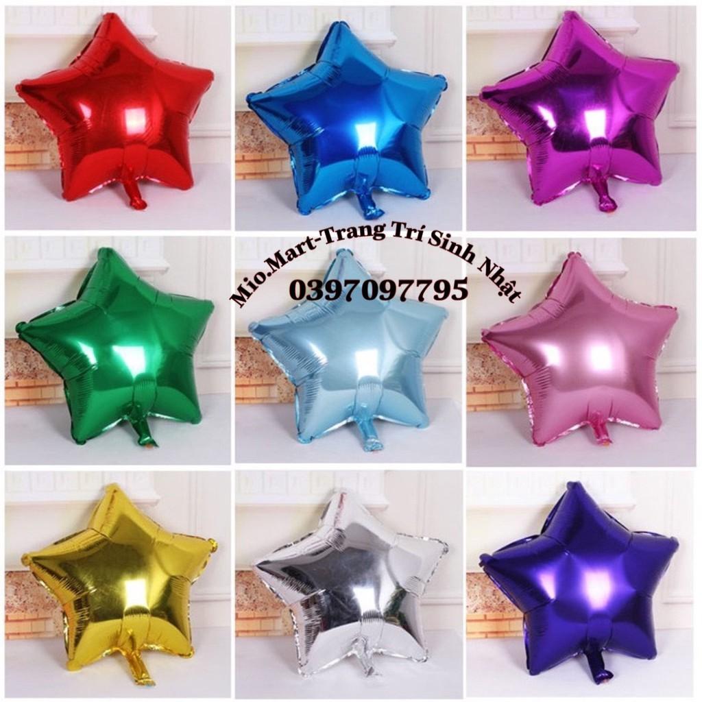 Bóng Ngôi Sao Tráng Nhôm Nhiều Màu Đủ Size, Bóng Trang Trí Sinh Nhật Dễ Sử Dụng BB78