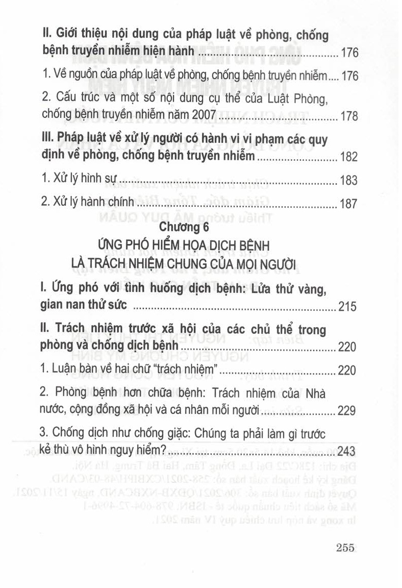 Ứng Phó Hiểm Họa Bệnh Dịch Truyền Nhiễm Nguy Hiểm, Trách Nhiệm Của Nhà Nước, Cộng Đồng Xã Hội Và Cá Nhân