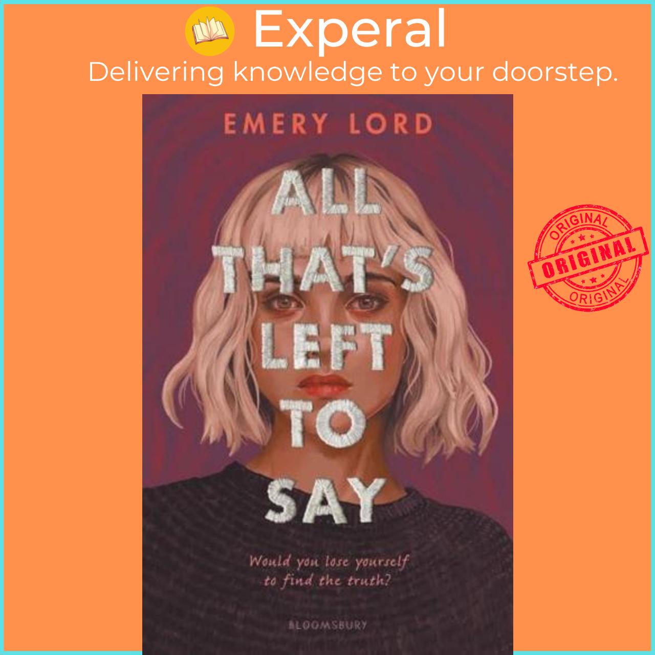 Sách - All That's Left to Say by Emery Lord (UK edition, Paperback)
