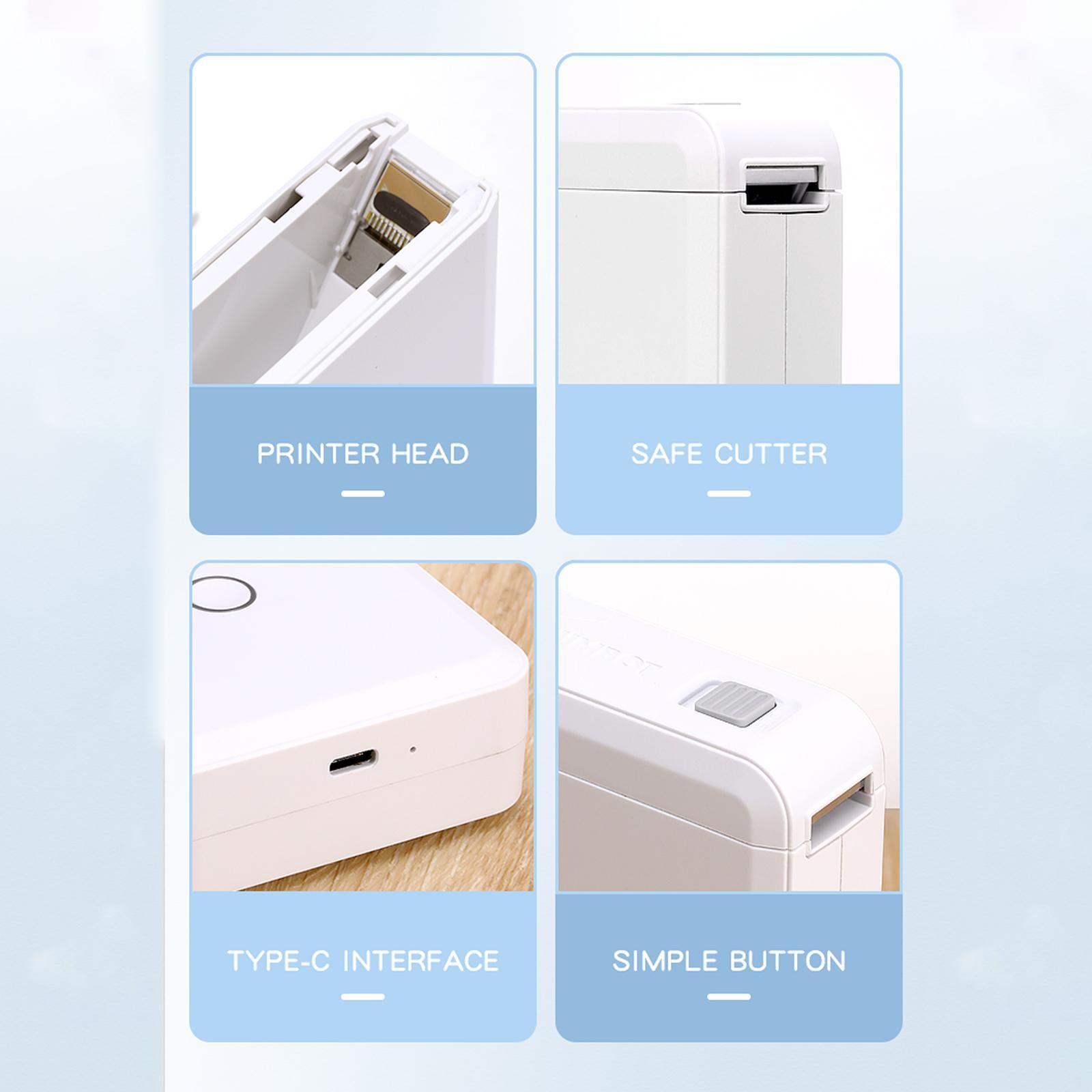 Mini D110 Bluetooth Thermal Label Printer Wireless Printer for Home Office